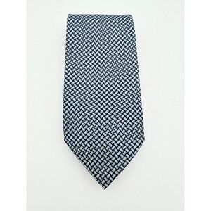 IZOD Boys Necktie Navy Blue Geometric Pattern Silk Blend Formal Tie